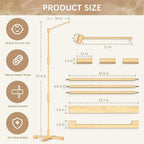 FEISIKE Baby Crib Mobile Arm, 57.4 Inch Mobile Arm for Crib Wooden Nursery Decor