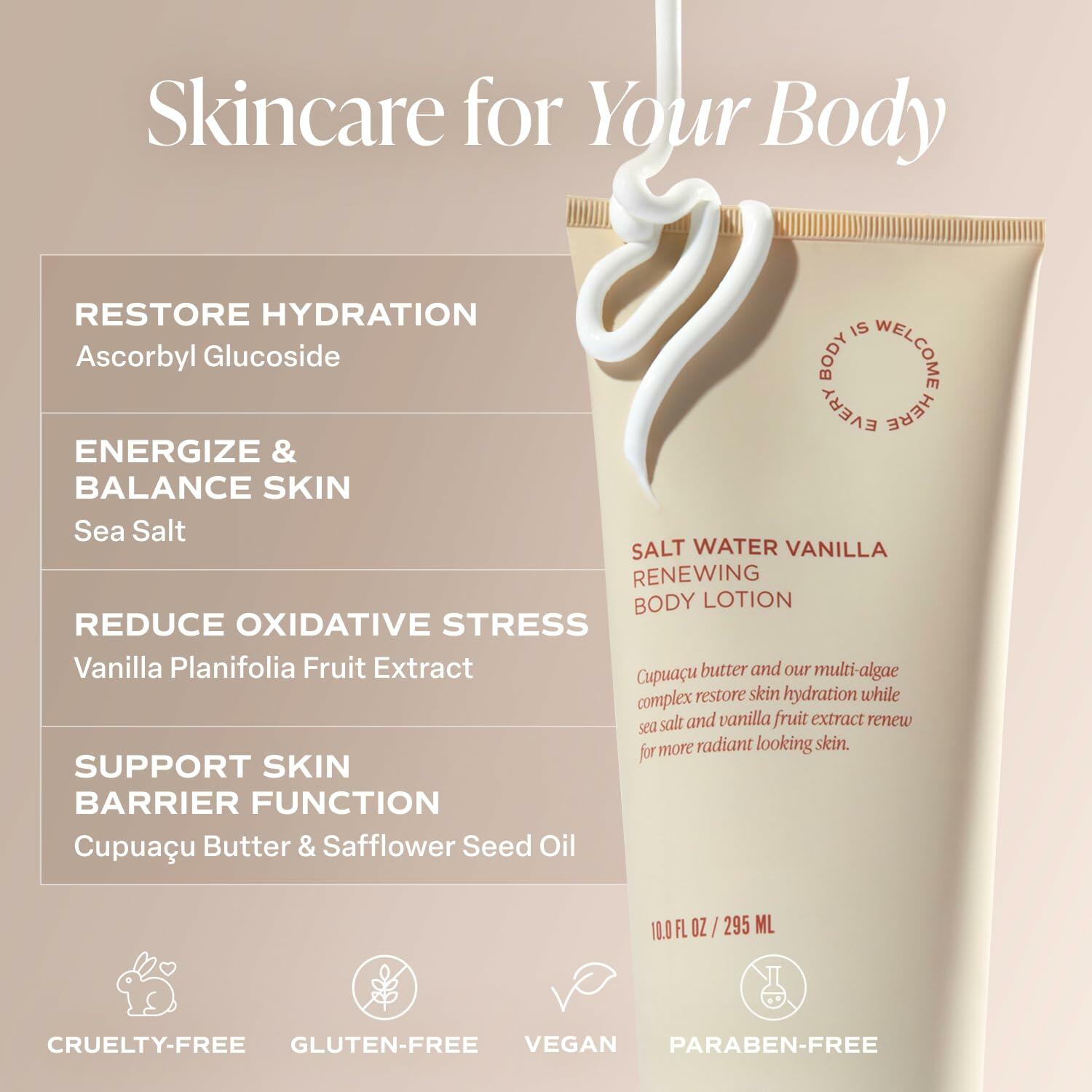 Saltair Body Lotion - 2 Pack Moisturizing Lotion For Dry Skin. Salt Water