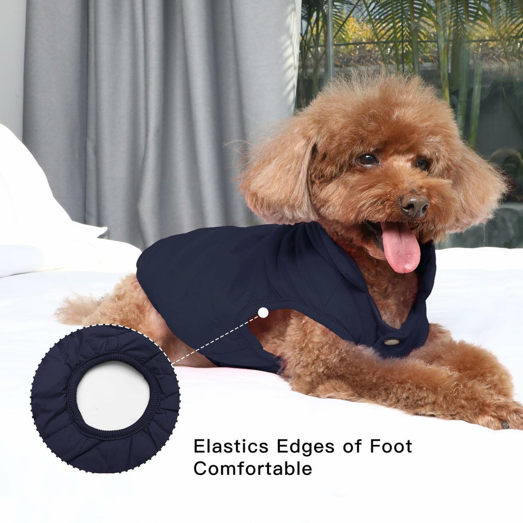 JoyDaog 2 Layers Fleece Lined Warm Dog Jacket for Winter Cold Weather,Soft