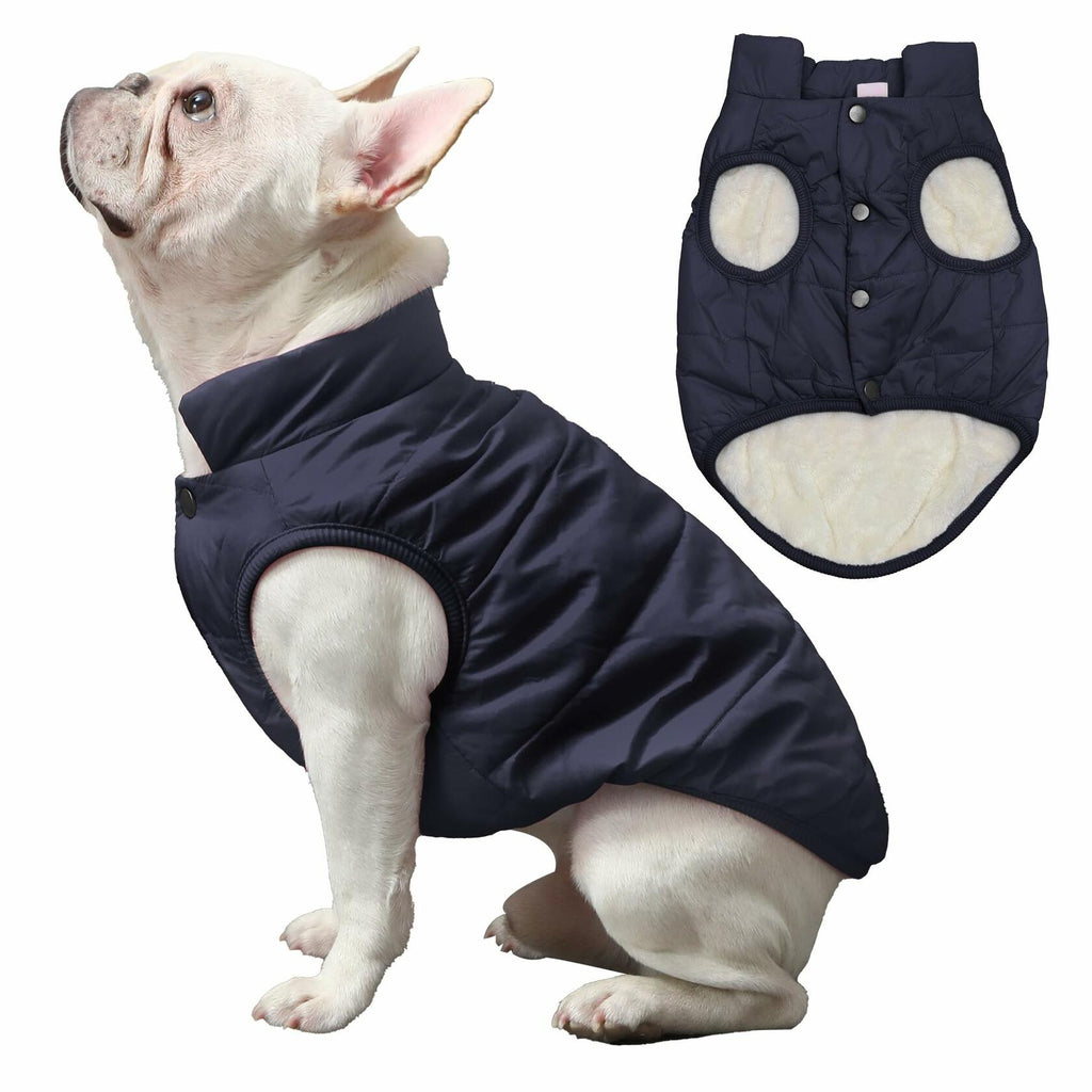 JoyDaog 2 Layers Fleece Lined Warm Dog Jacket for Winter Cold Weather,Soft