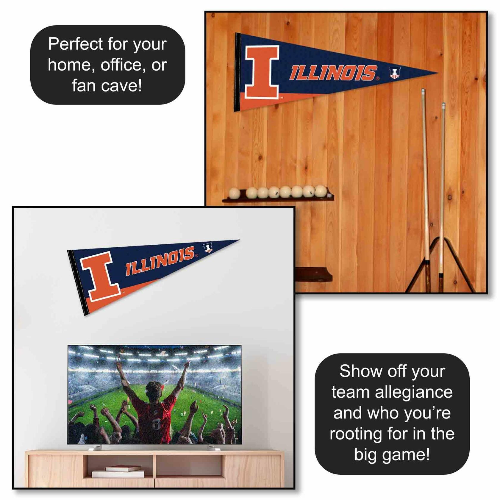 Illinois Fighting Illini Full Size Pennant