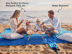WEKAPO Beach Blanket Sandproof, Extra Large Beach Mat, Big & Compact Sand Free