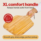 HANS GRILL Wooden Pizza Peel 12 Inch - Bamboo Wood Pizza Peel 12 Inch Paddle For