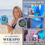 WEKAPO Beach Blanket Sandproof, Extra Large Beach Mat, Big & Compact Sand Free