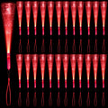 48 PCS Red Glow Fiber Wands Sticks LED Light Wands 3 Modes Flashing Fiber Optic