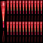 48 PCS Red Glow Fiber Wands Sticks LED Light Wands 3 Modes Flashing Fiber Optic