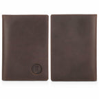 Polare Functional RFID Blocking Leather Passport Holder Travel Bifold Wallet For