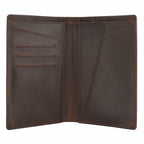Polare Functional RFID Blocking Leather Passport Holder Travel Bifold Wallet For