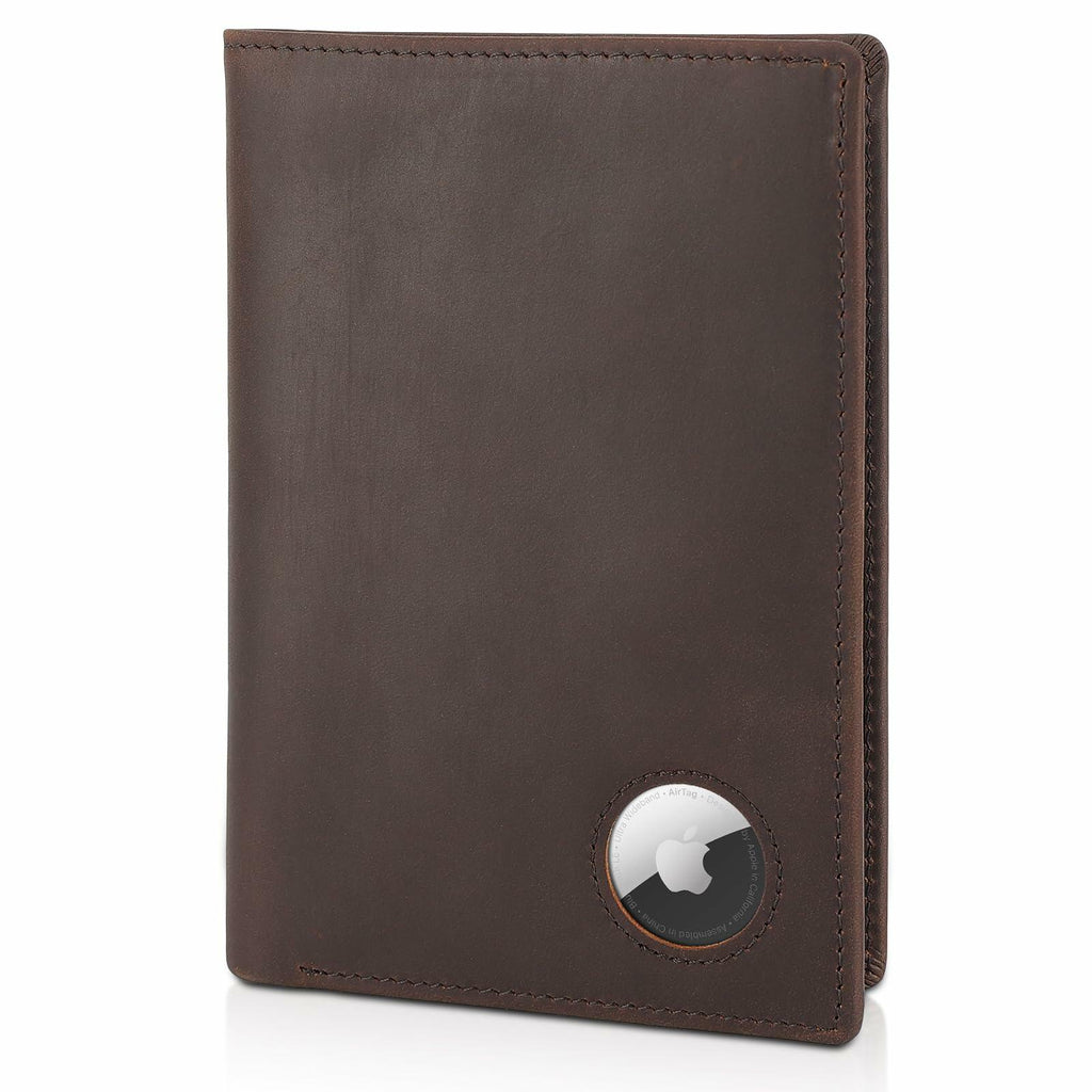 Polare Functional RFID Blocking Leather Passport Holder Travel Bifold Wallet For