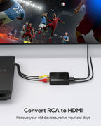 WENTER RCA to HDMI Converter, 1080P AV to HDMI Converter, Mini Composite CVBS