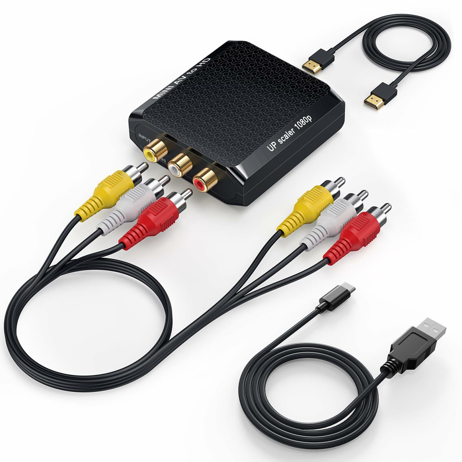 WENTER RCA to HDMI Converter, 1080P AV to HDMI Converter, Mini Composite CVBS
