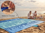 WEKAPO Beach Blanket Sandproof, Extra Large Beach Mat, Big & Compact Sand Free