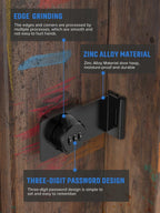 Cabinet Password Hasp Locks, 90 Degree Barn Door Lock, Household Security