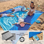 WEKAPO Beach Blanket Sandproof, Extra Large Beach Mat, Big & Compact Sand Free