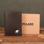 Polare Functional RFID Blocking Leather Passport Holder Travel Bifold Wallet For