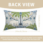 Chinoiserie Animal Print Leopard Tropical Tree Lumbar Pillow Covers 12X20 Inch