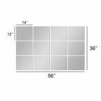 12 Pack TRAHOME Home Gym Mirror Tiles for Wall, 14"x12" Full Length Home Gym