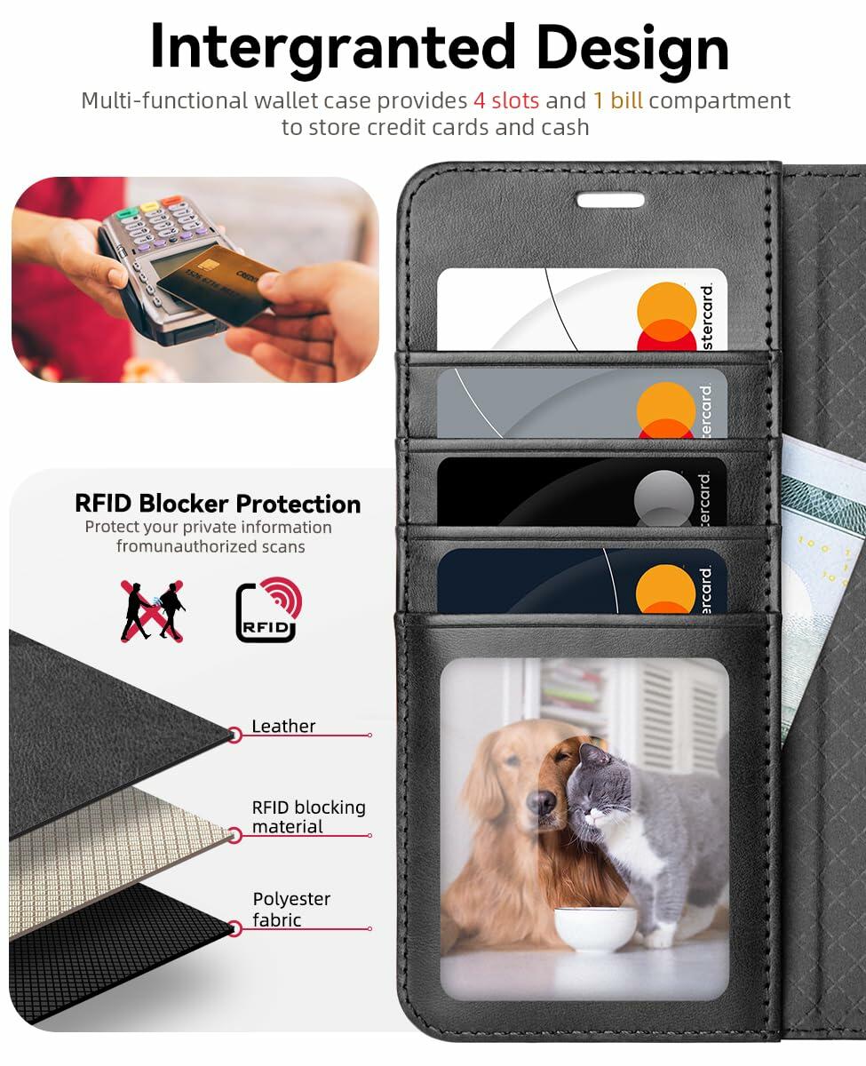 OCASE Compatible with Galaxy S25 Plus Wallet Case, PU Leather Flip Folio Case