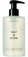Salt & Stone Facial Cleanser for Women & Men, Spirulina & Yuzu Gentle Facial