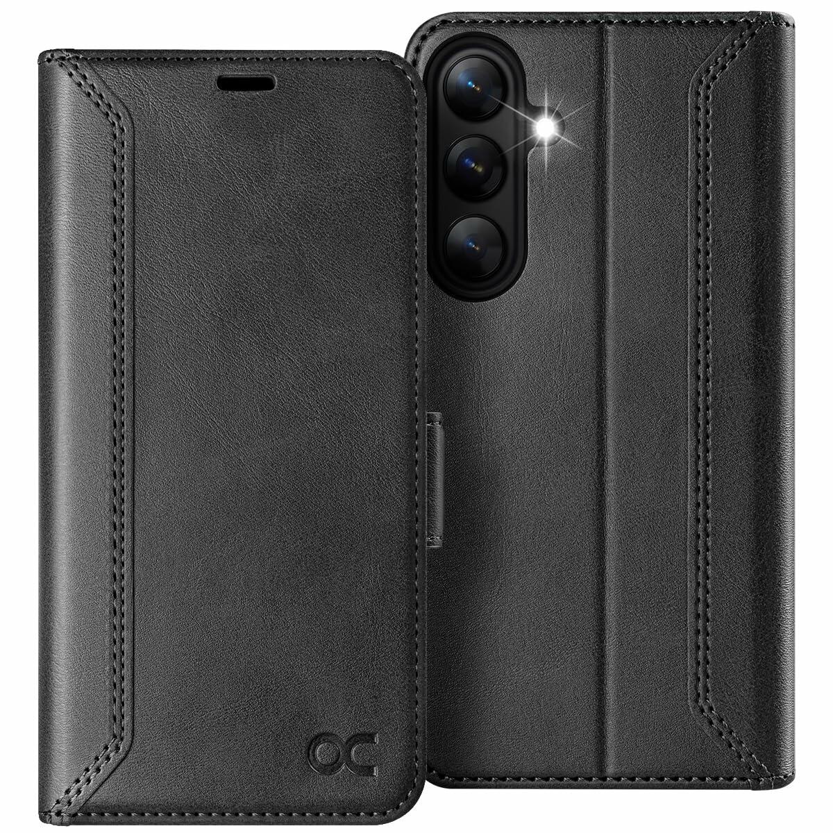 OCASE Compatible with Galaxy S25 Plus Wallet Case, PU Leather Flip Folio Case