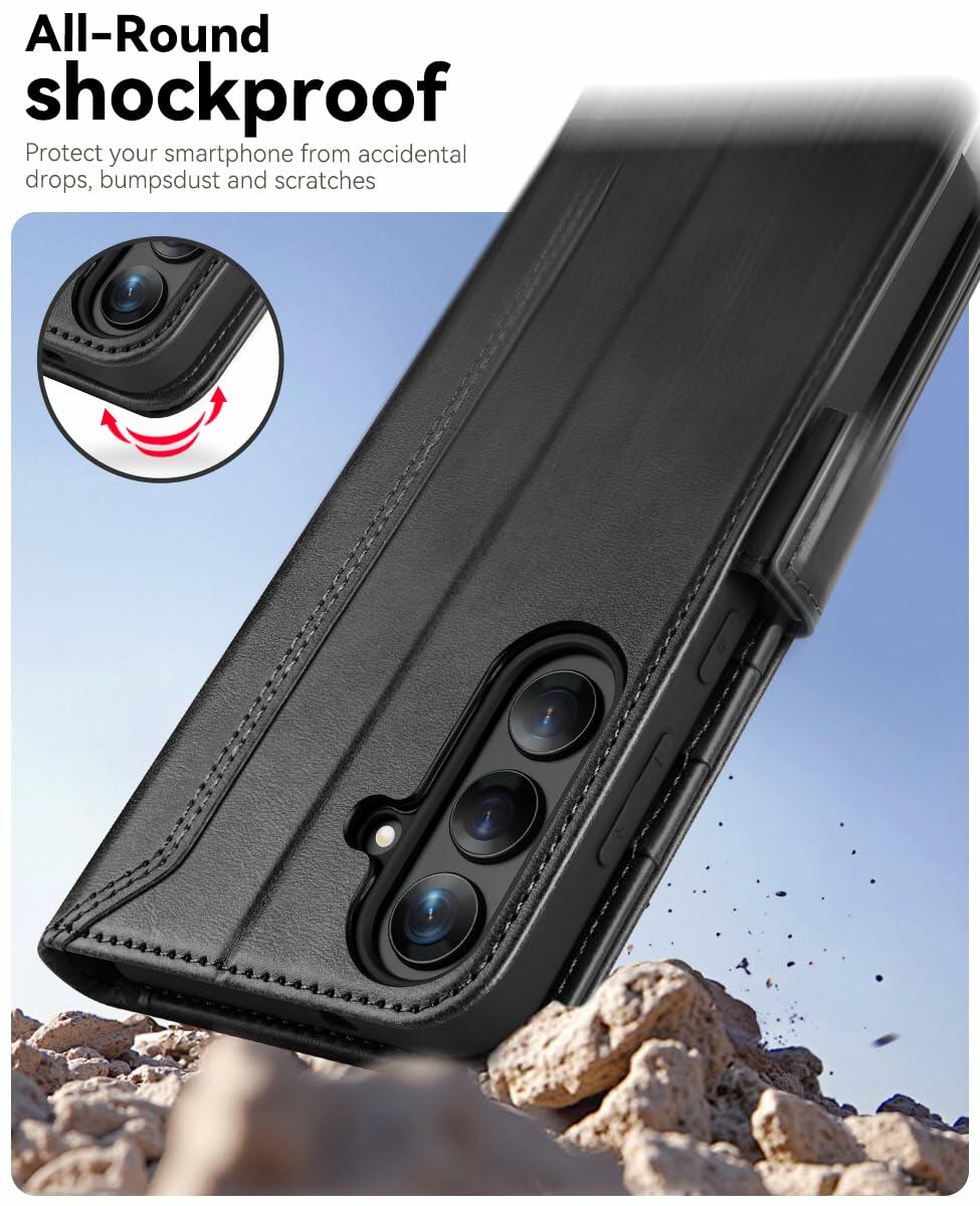 OCASE Compatible with Galaxy S25 Plus Wallet Case, PU Leather Flip Folio Case