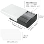 yuntop 1 Pcs Under Desk Drawer, Under Table Hidden Organizer, Plastic