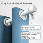 Byondeth Curtain Rods for Windows 16 to 120 Inches Adjustable Length 1 Inch