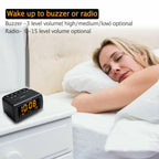 DreamSky Alarm Clock Radios for Bedrooms with Battery Backup, Large Big Numbers