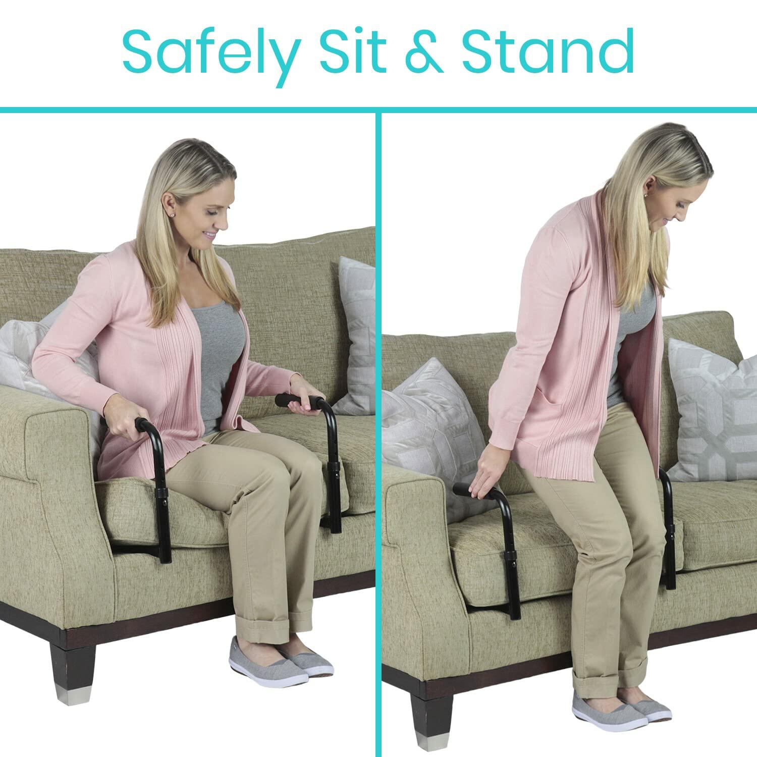 Vive Stand Assist - Mobility Standing Aid Rail for Couch, Chair - Assistance