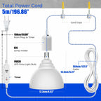 Barrina Hanging Grow Lights for Indoor Plants, 25W Full Spectrum, with Timer and
