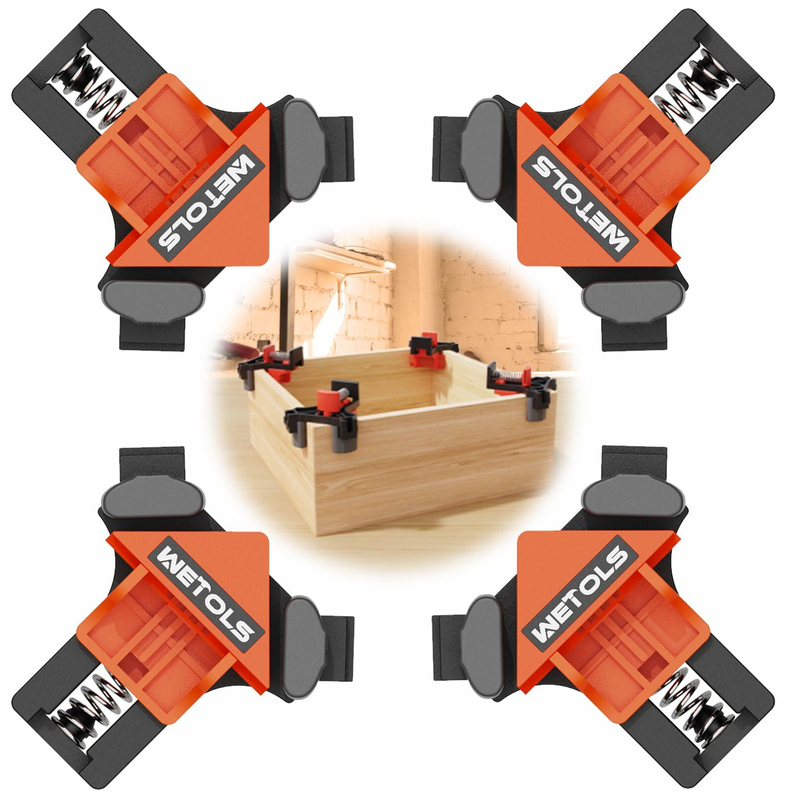 WETOLS Corner Clamp for Woodworking, 90 Degree Right Angle Clamp, Wood Clamps,