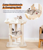 OPEN BOX Happi N Pets 28" Cat Tree, Large Bed for Big Cats, Small Cat Tower with