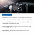 YQMAJIM 2.5mm Dash Cam Rear Extension Cable, (25Ft Thicker) Backup Extension