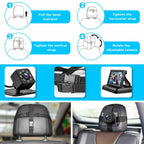 Baby Car Mirror with 4.3'' HD Night Vision Function Display, Safety Car Seat