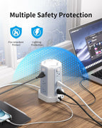 Power Strip Surge Protector, 6.5 Ft Extension Cord with 12 AC Multiple Outlets 4