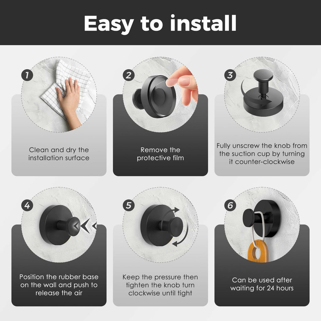 WingWider Shower Hooks for Inside Shower,Suction Cup Hooks for Glass