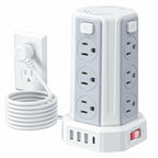 Power Strip Surge Protector, 6.5 Ft Extension Cord with 12 AC Multiple Outlets 4