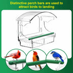 BPYOT Clear Acrylic Window Bird Feeder for Outside with 4 Strong Suction Cups