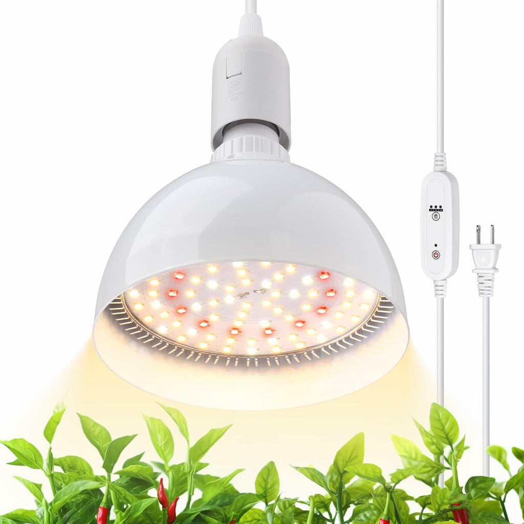 Barrina Hanging Grow Lights for Indoor Plants, 25W Full Spectrum, with Timer and