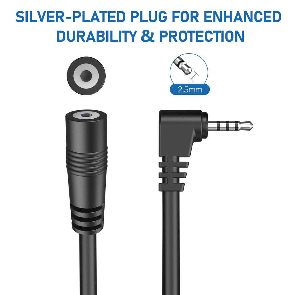 YQMAJIM 2.5mm Dash Cam Rear Extension Cable, (25Ft Thicker) Backup Extension