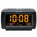 DreamSky Alarm Clock Radios for Bedrooms with Battery Backup, Large Big Numbers
