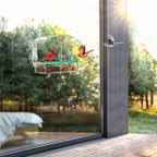 BPYOT Clear Acrylic Window Bird Feeder for Outside with 4 Strong Suction Cups