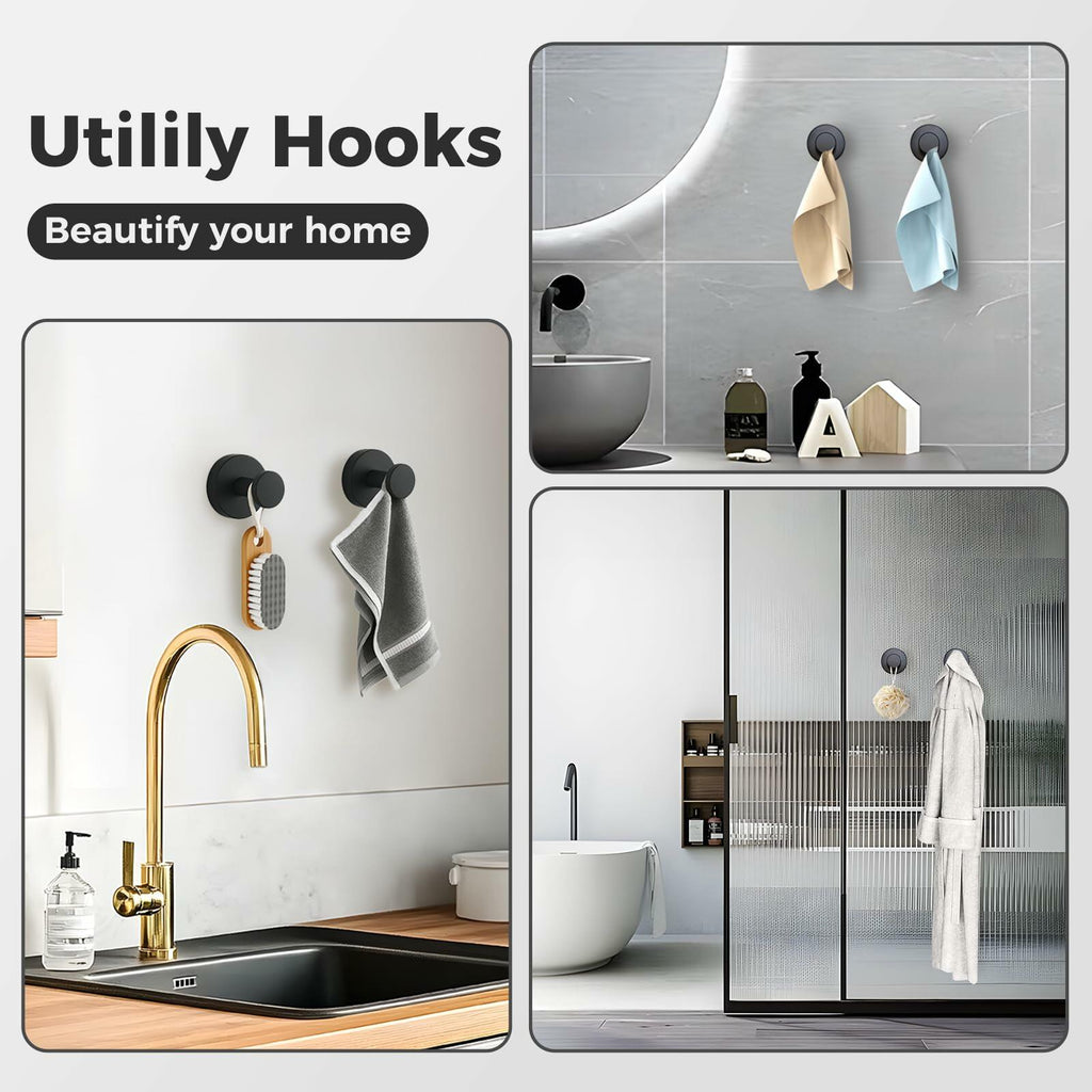 WingWider Shower Hooks for Inside Shower,Suction Cup Hooks for Glass