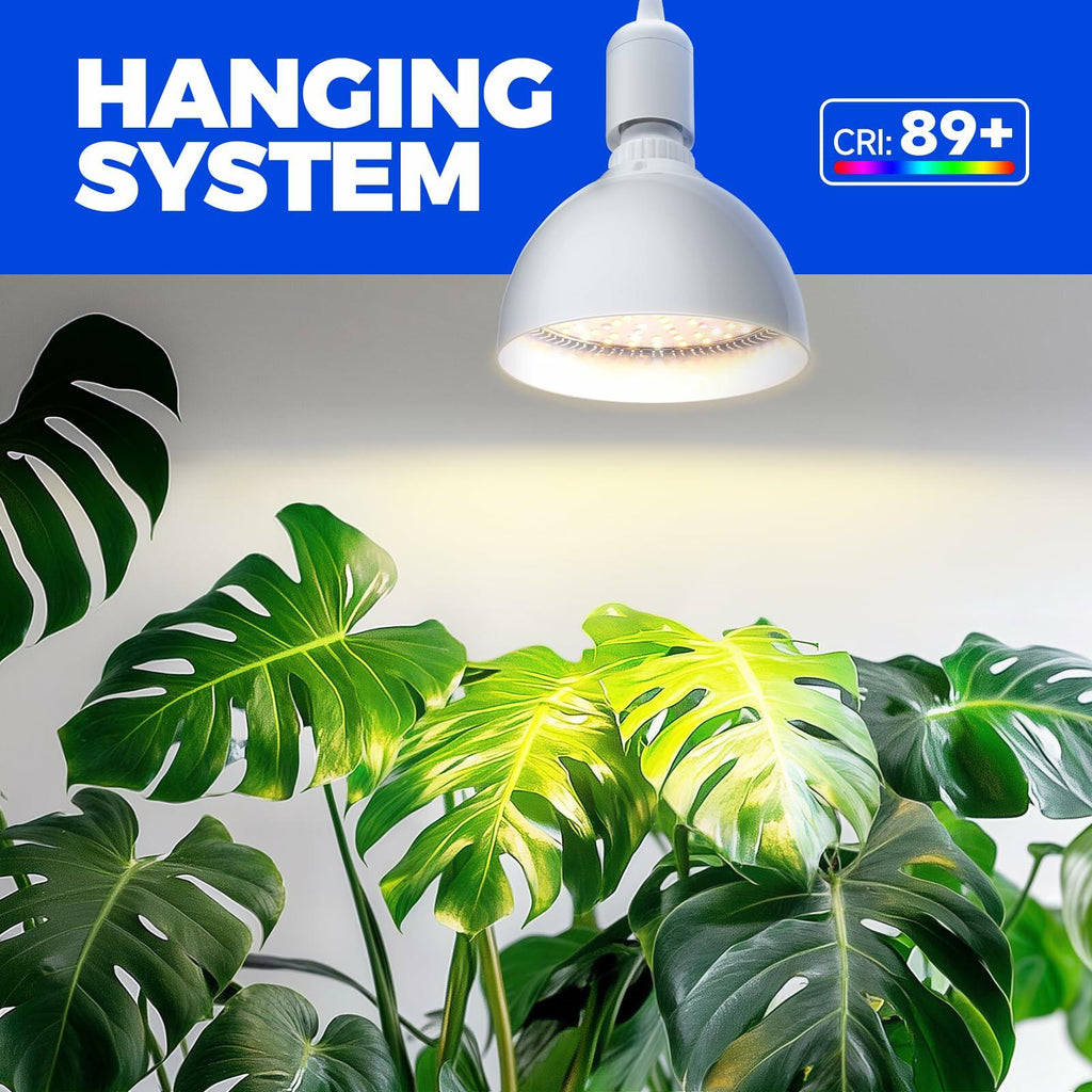 Barrina Hanging Grow Lights for Indoor Plants, 25W Full Spectrum, with Timer and