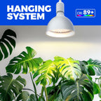 Barrina Hanging Grow Lights for Indoor Plants, 25W Full Spectrum, with Timer and