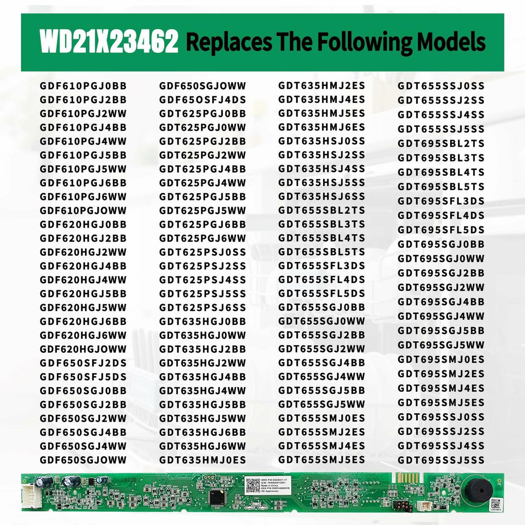 HPUY WD21X31902C WD21X31902 Dishwasher User Interface Control Board