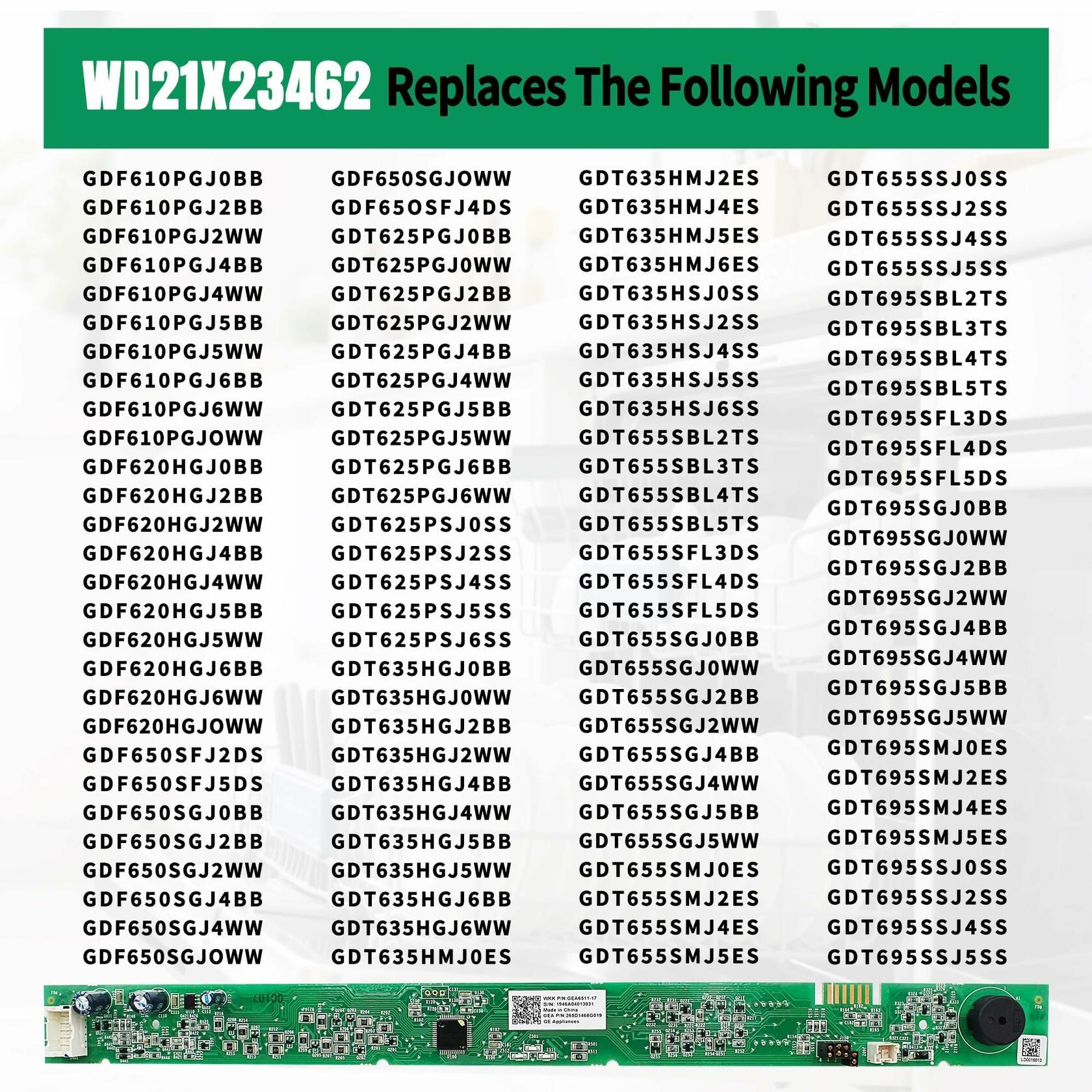 HPUY WD21X31902C WD21X31902 Dishwasher User Interface Control Board