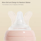 Gulicola Natural Flow Baby Bottle Silicone Nipple Level 1, Slow Flow (S), 1+