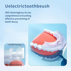 ELOTAME Kids Electric U Shaped Toothbrush Children Cartoon Sonic Automatic