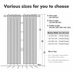 MIULEE 100% Blackout Linen Textured Curtains for Bedroom Solid Thermal Insulated